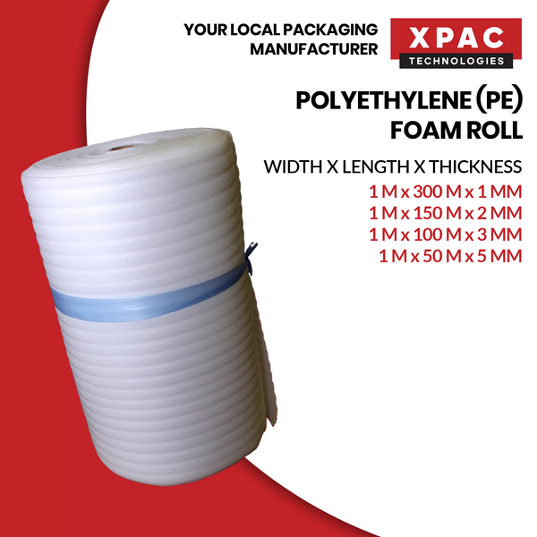 PE Foam Big Roll 100m - 3mm/5mm Thickness