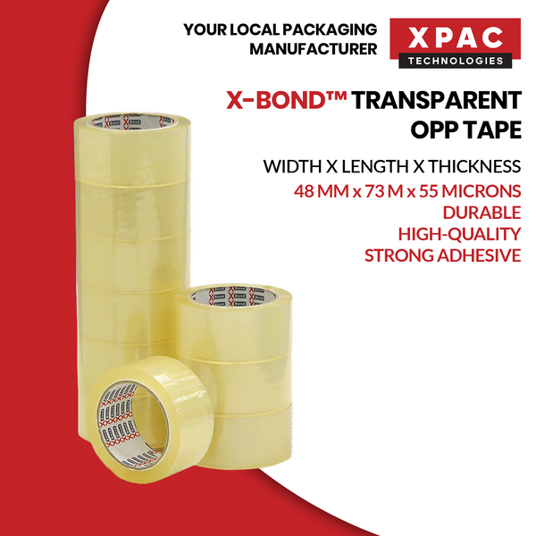 6 Rolls OPP Tape - Transparent Adhesive Tape (55 microns)