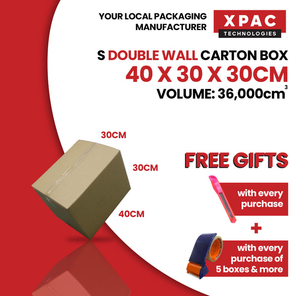 📦 Double Wall Carton Box S Bubble Roll Bundle | Moving Boxes | Storage Boxes | Cardboard Boxes