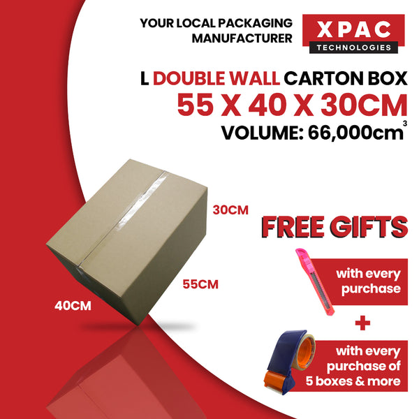 📦 Double Wall Carton Box L Bubble Roll Bundle | Moving Boxes | Storage Boxes | Cardboard Boxes