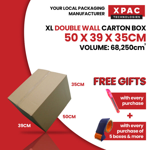📦 Double Wall Carton Box XL Bubble Roll Bundle | Moving Boxes | Storage Boxes | Cardboard Boxes