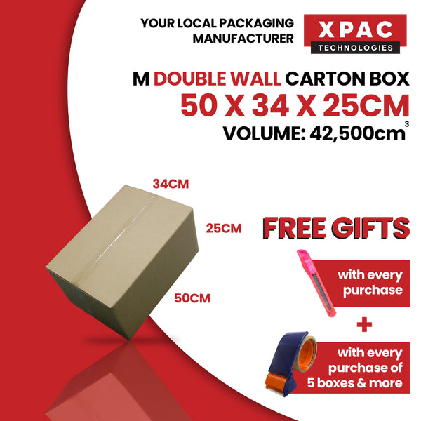 📦 Double Wall Carton Box M Bubble Roll Bundle | Moving Boxes | Storage Boxes | Cardboard Boxes